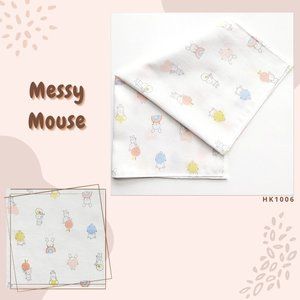 Handkerchief/Burp Cloths/Newborn/Infant/Baby/Pack of 5 pcs/Messy Mouse/Multi